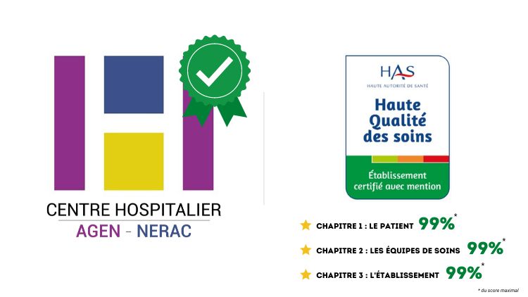 Certification v2020 :  le Centre Hospitalier Agen-Nérac obtient la mention !